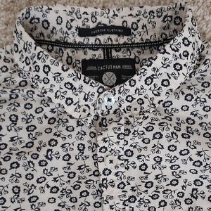Cactus Monochrome Floral Men's Shirt